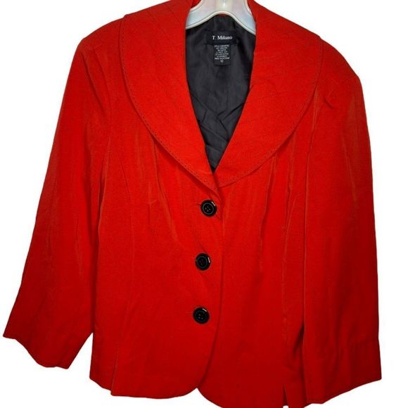 Vintage T. Milano Red Blazer‎ - Picture 1 of 7